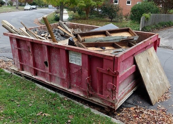 Dumpster rental for roofing shingles