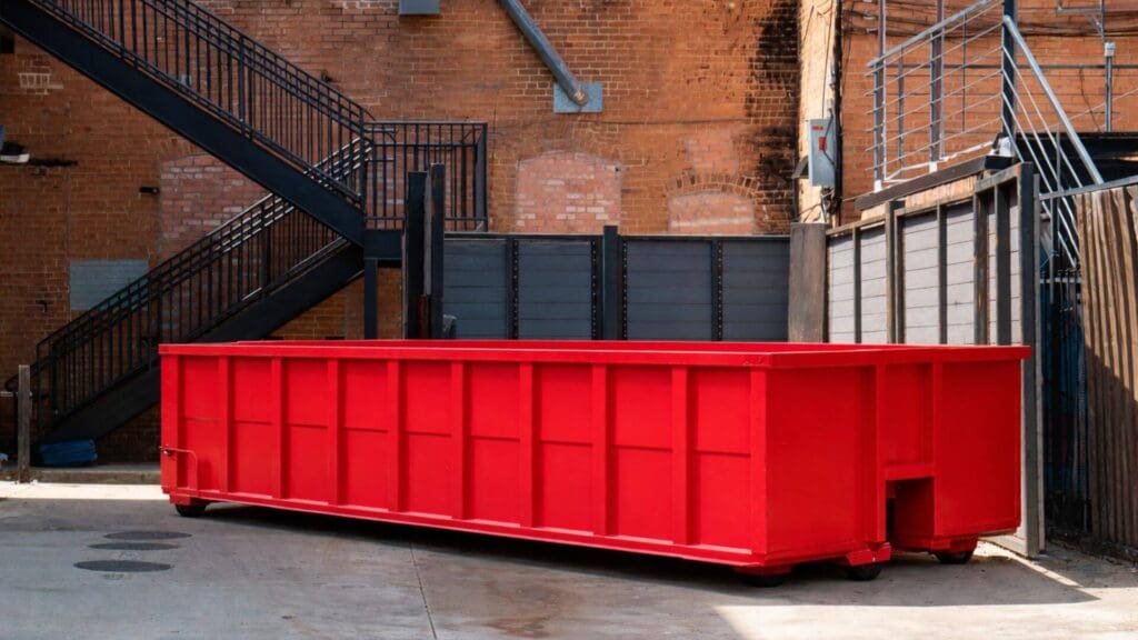 dumpster rental in commercial area