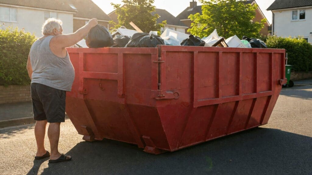 private property placement of a dumpster in south windsor ct